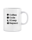 Puodelis Coffee Code Sleep Repeat Puodelis Coffee Code Sleep Repeat